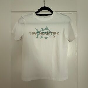 Southern Tide White Performance Shirt- Youth